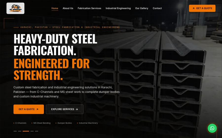 Homepage preview of Al-Makkah Steel Works & Engineering